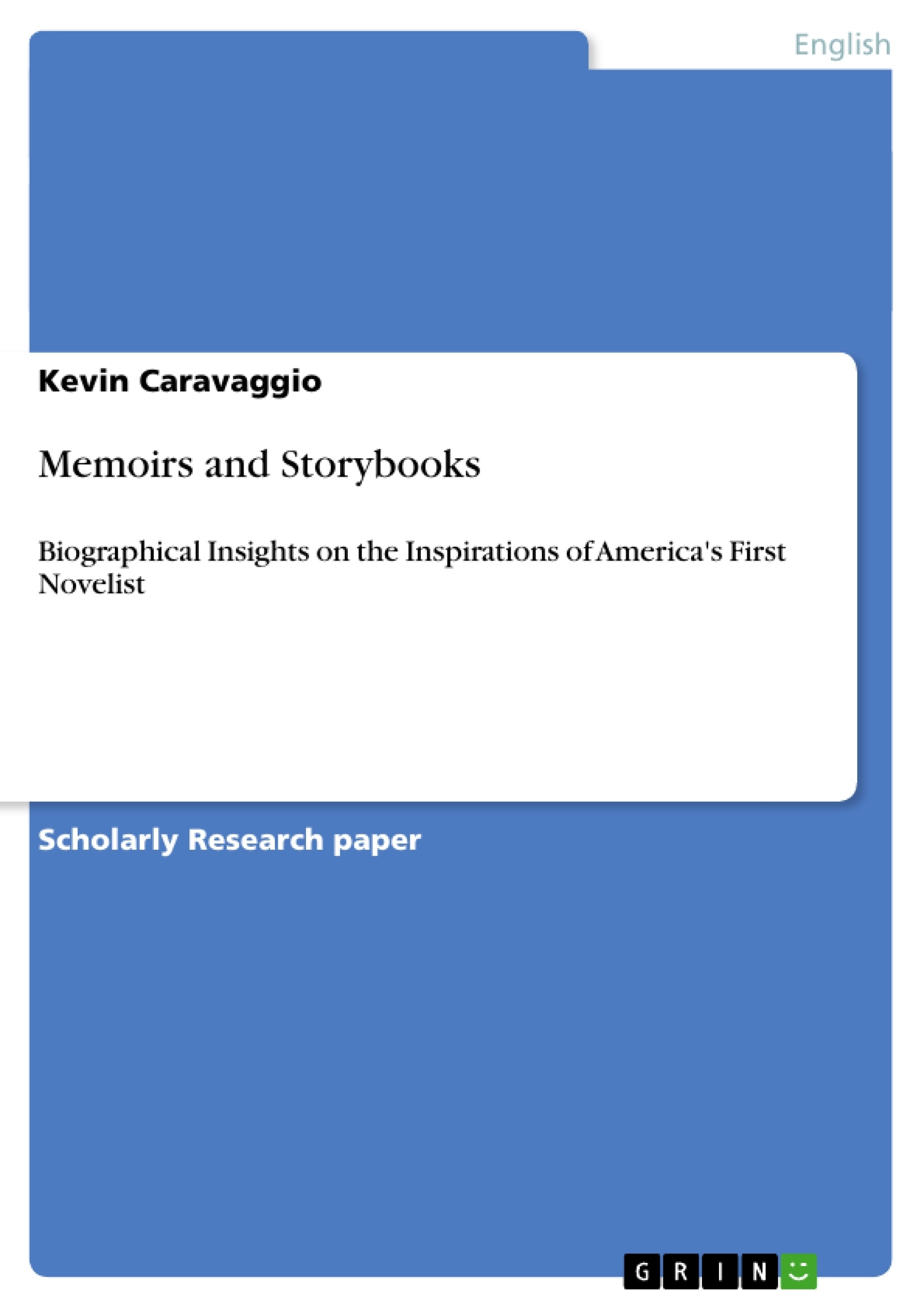 Titel: Memoirs and Storybooks