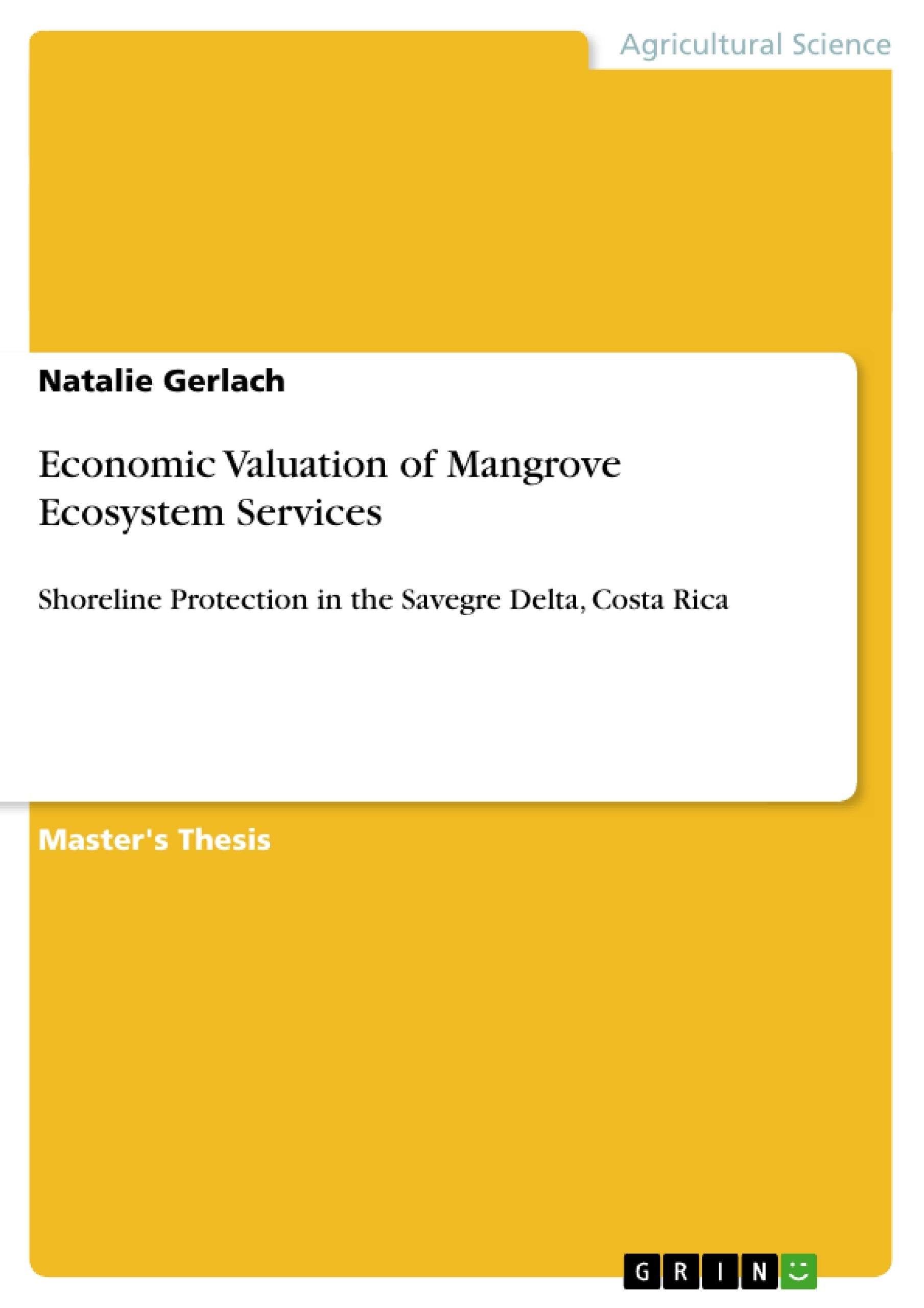 Title: Economic Valuation of Mangrove Ecosystem Services