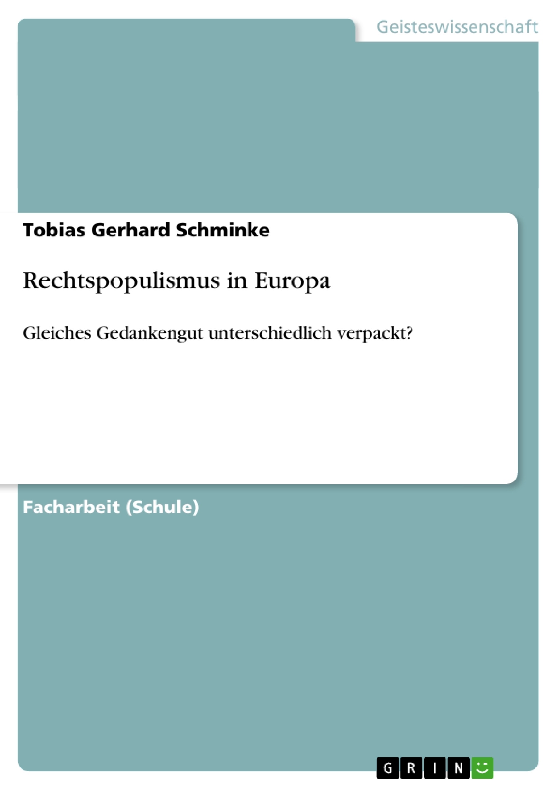 Título: Rechtspopulismus in Europa