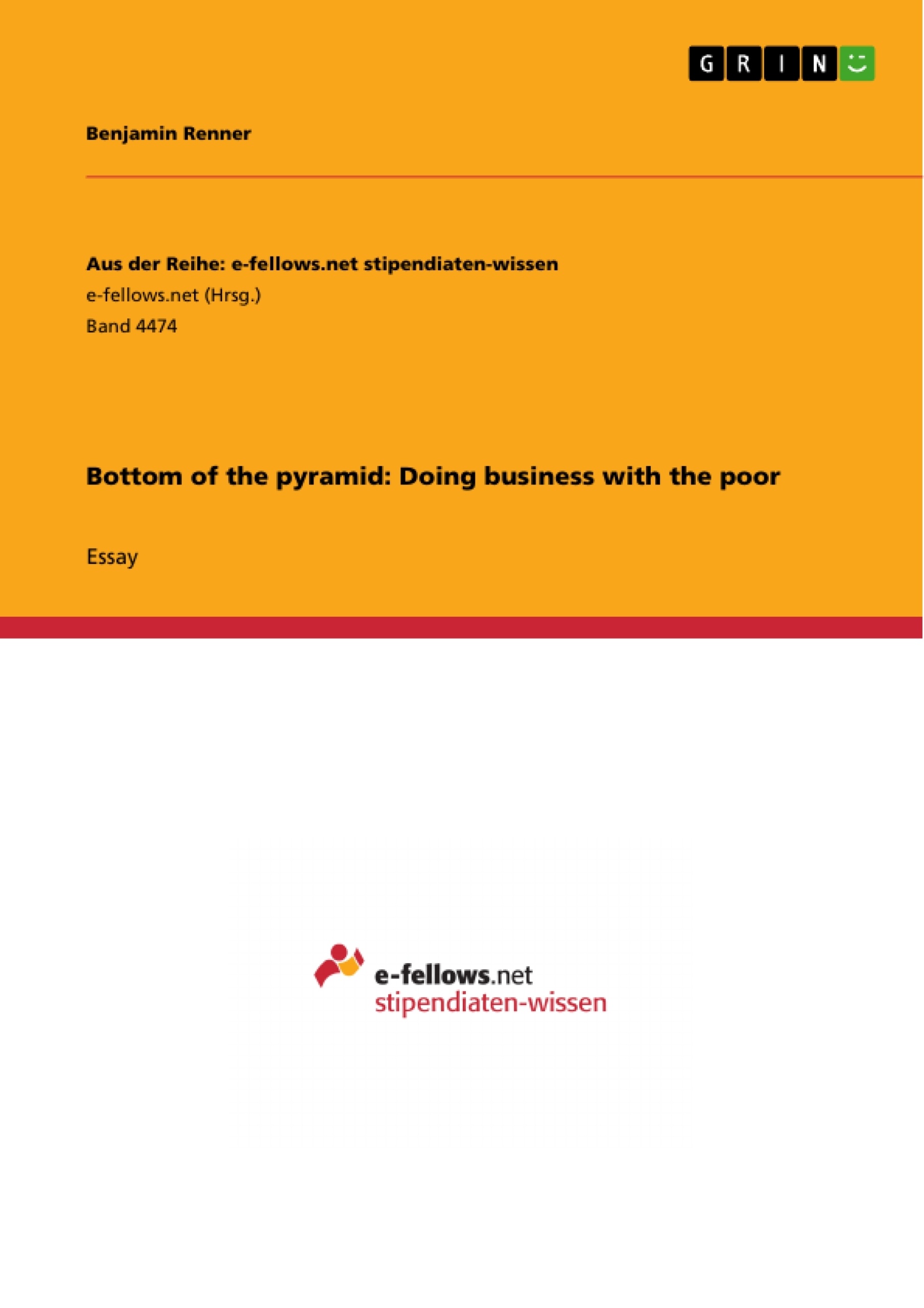 Titre: Bottom of the pyramid: Doing business with the poor
