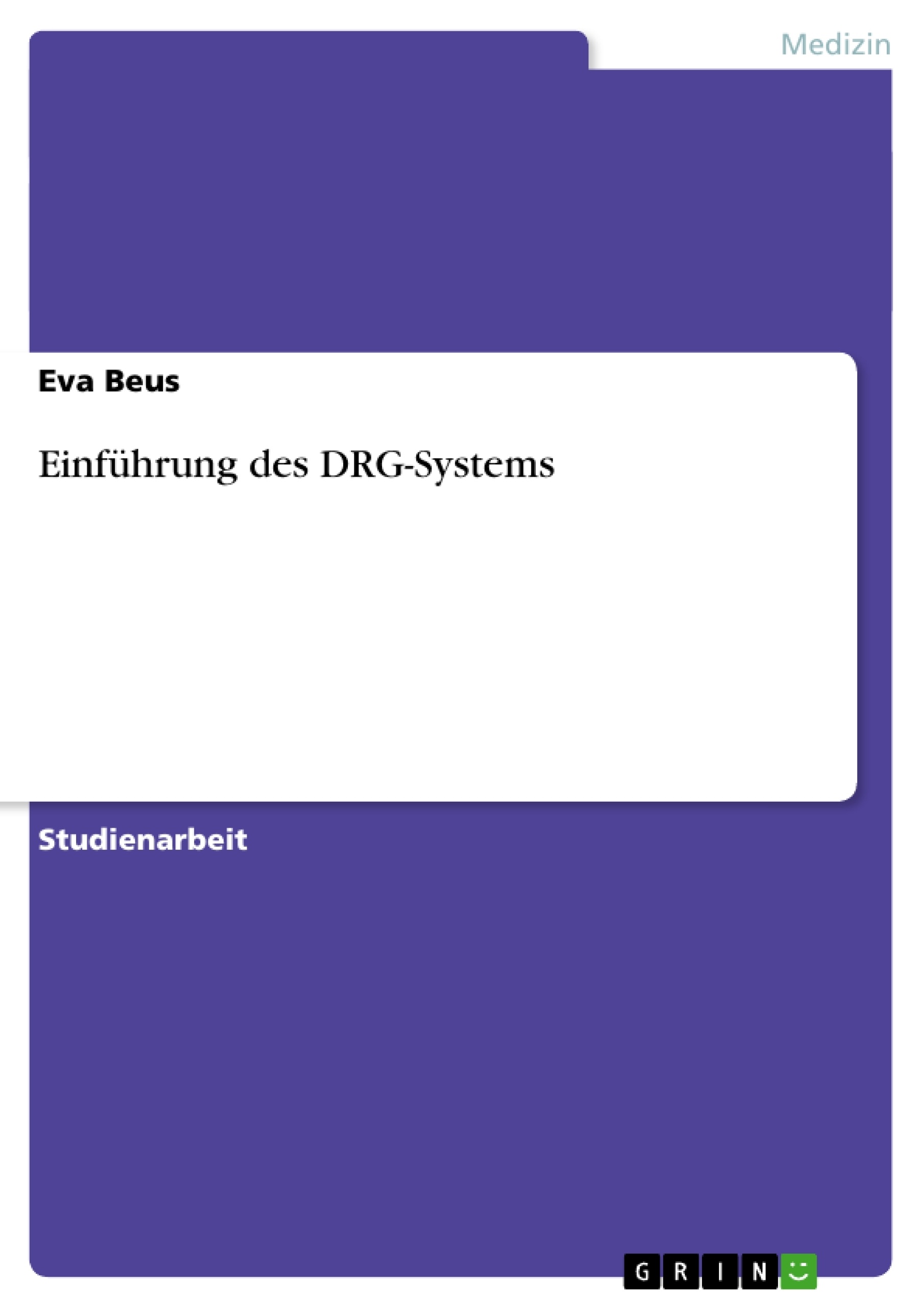 Título: Einführung des DRG-Systems
