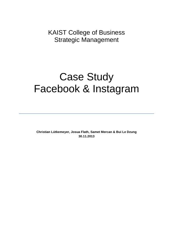 facebook acquisition of instagram case study