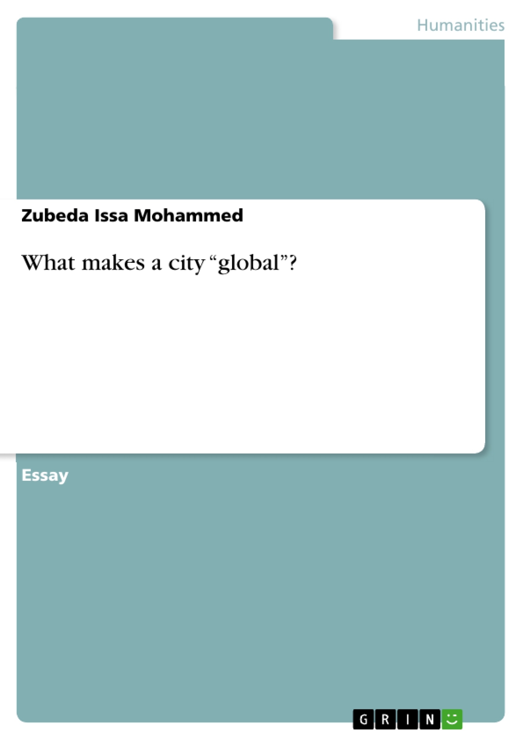 what is a global city