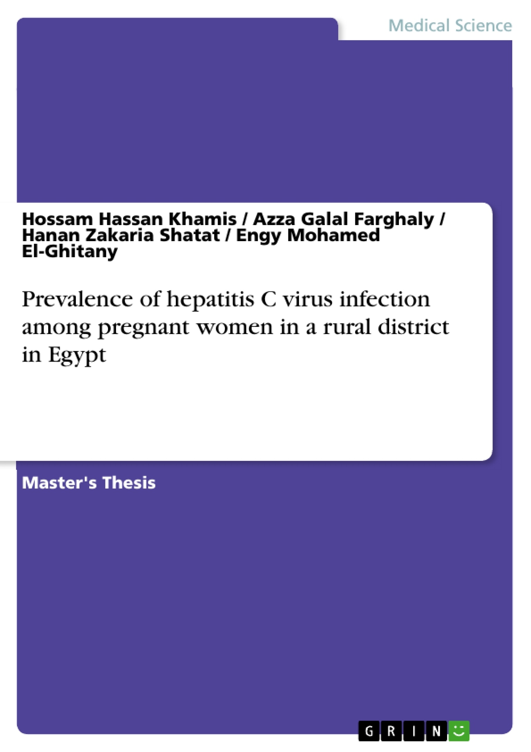 Title: Prevalence of hepatitis C virus infection among pregnant women in a  rural district in Egypt