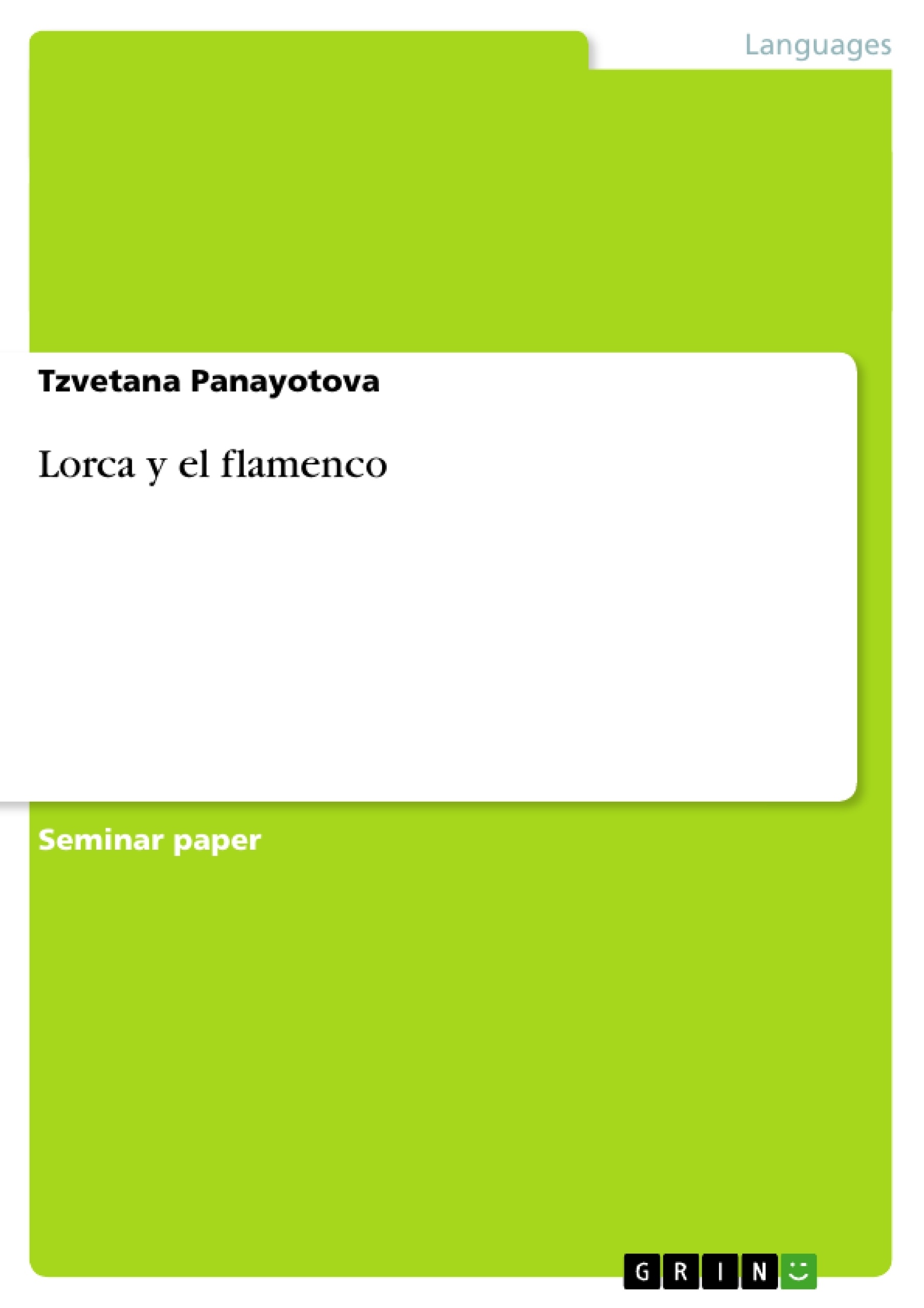 Titre: Lorca y el flamenco
