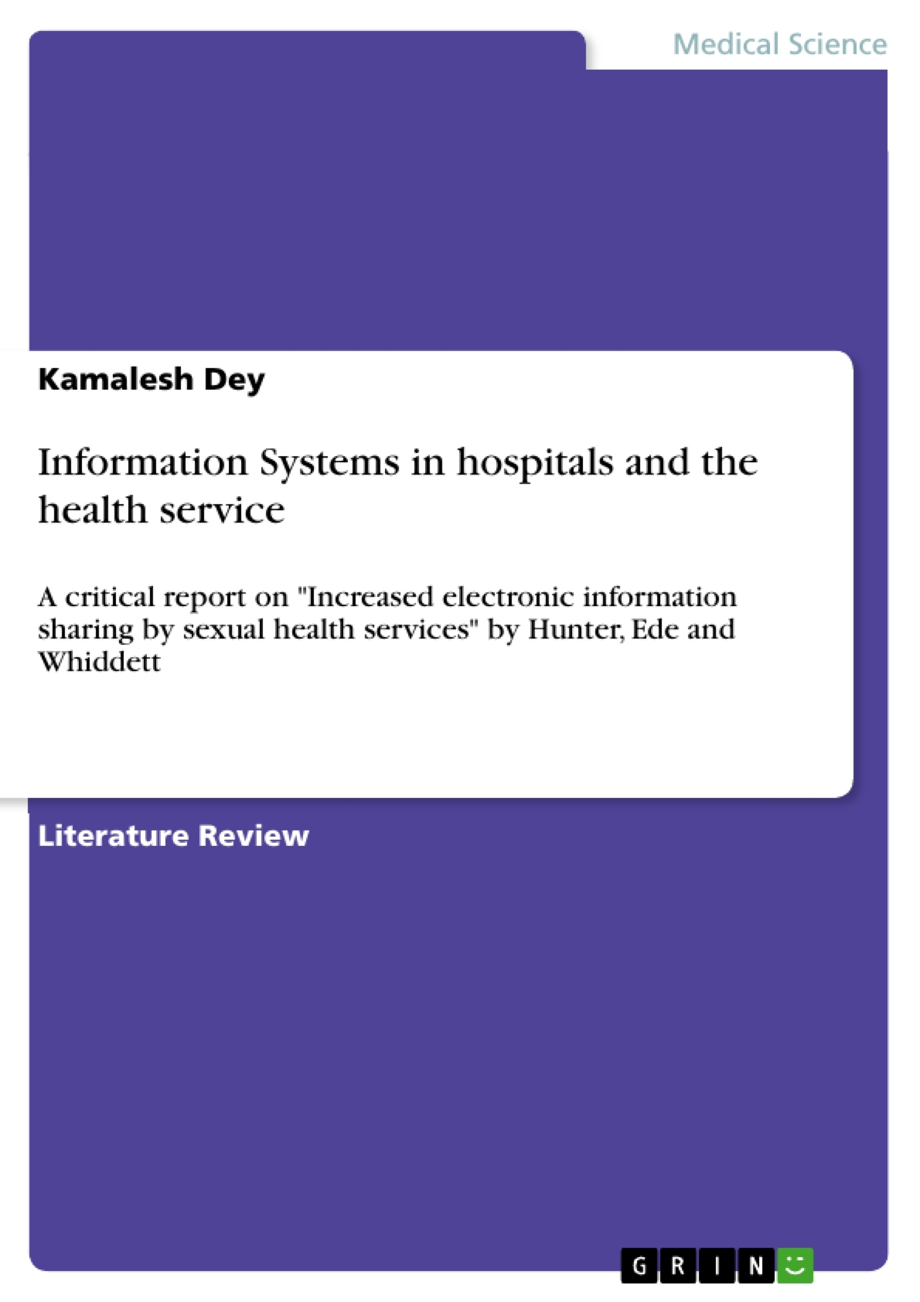 Título: Information Systems in hospitals and the health service
