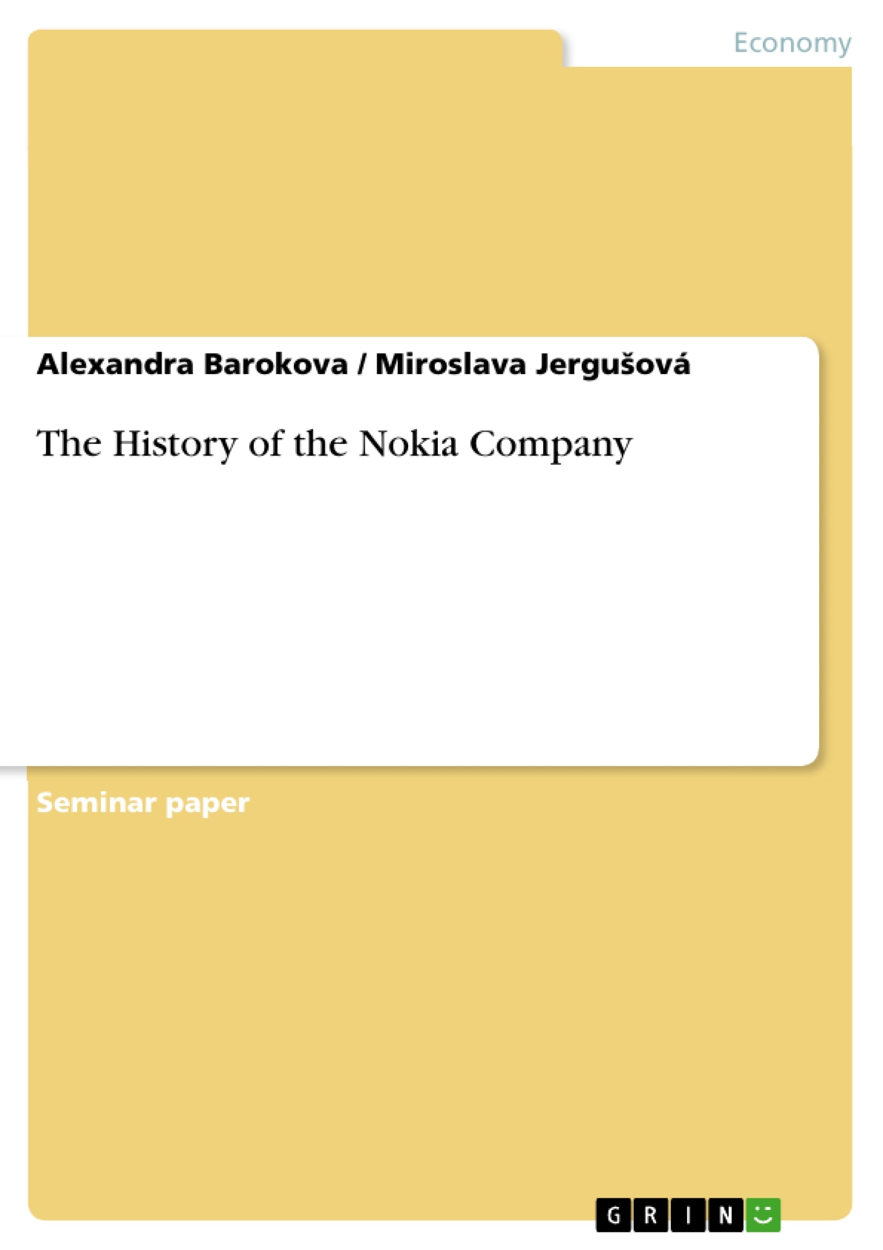 Titre: The History of the Nokia Company