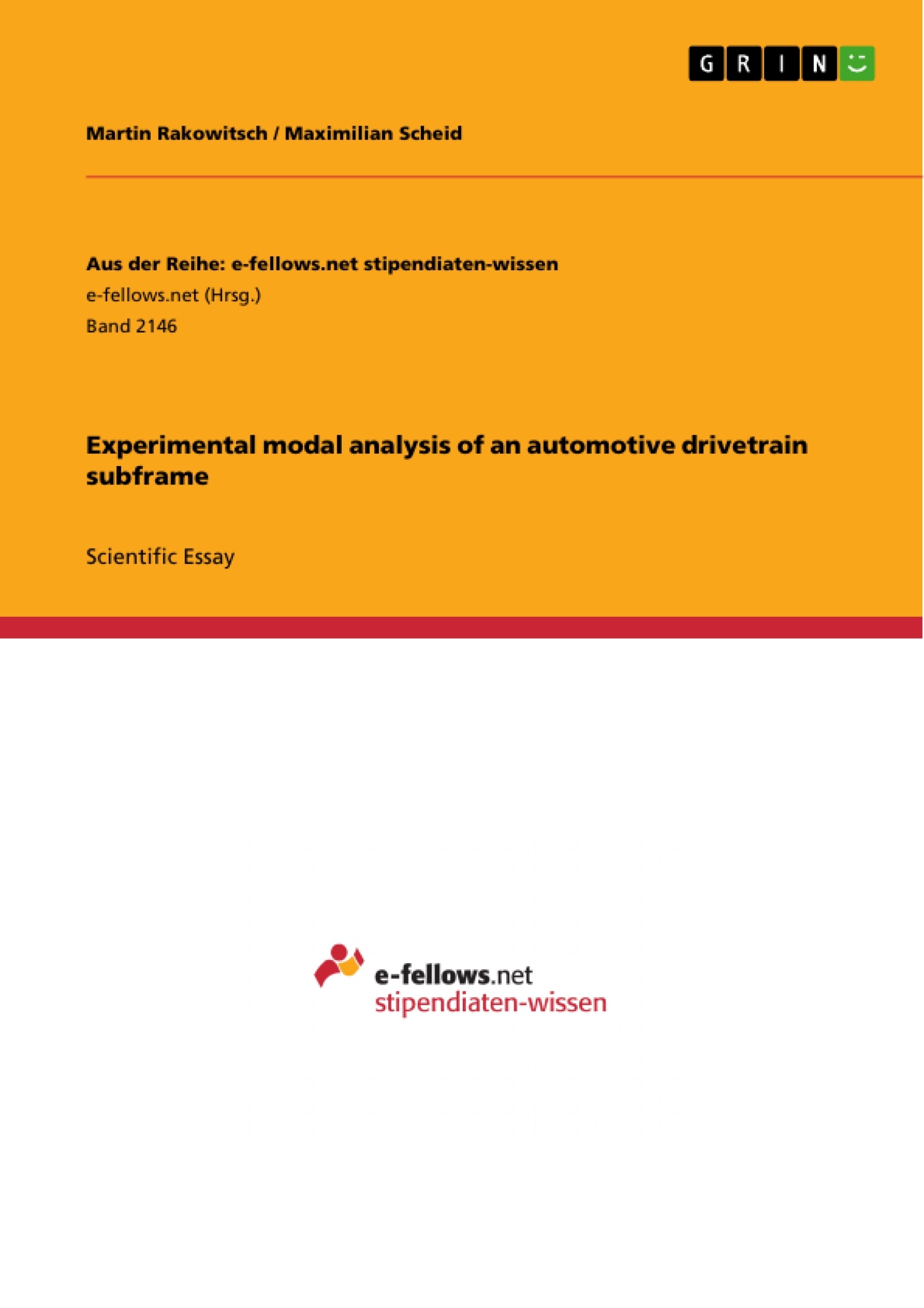 Title: Experimental modal analysis of an automotive drivetrain subframe