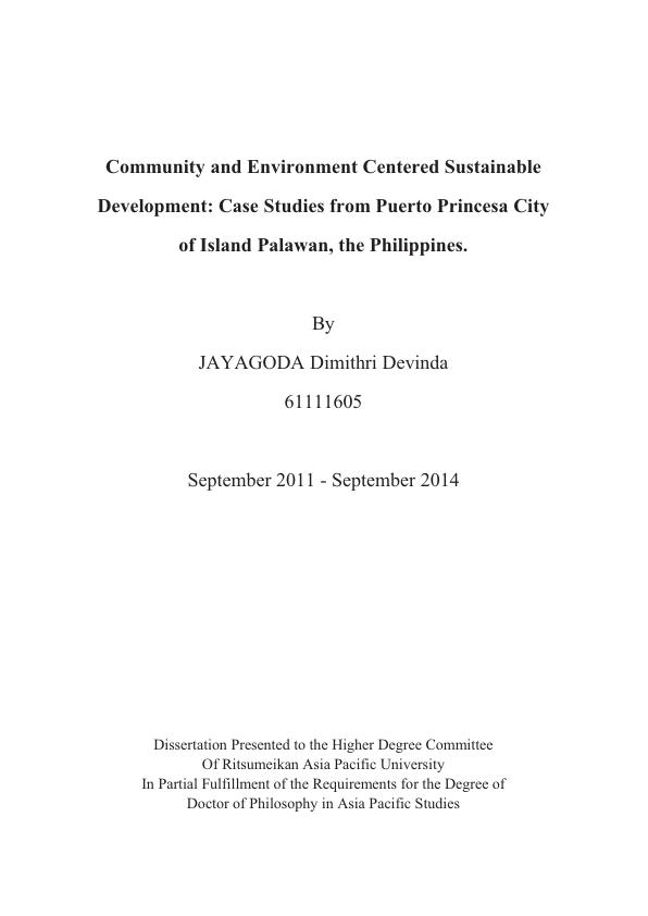 case study about sustainable development in the philippines