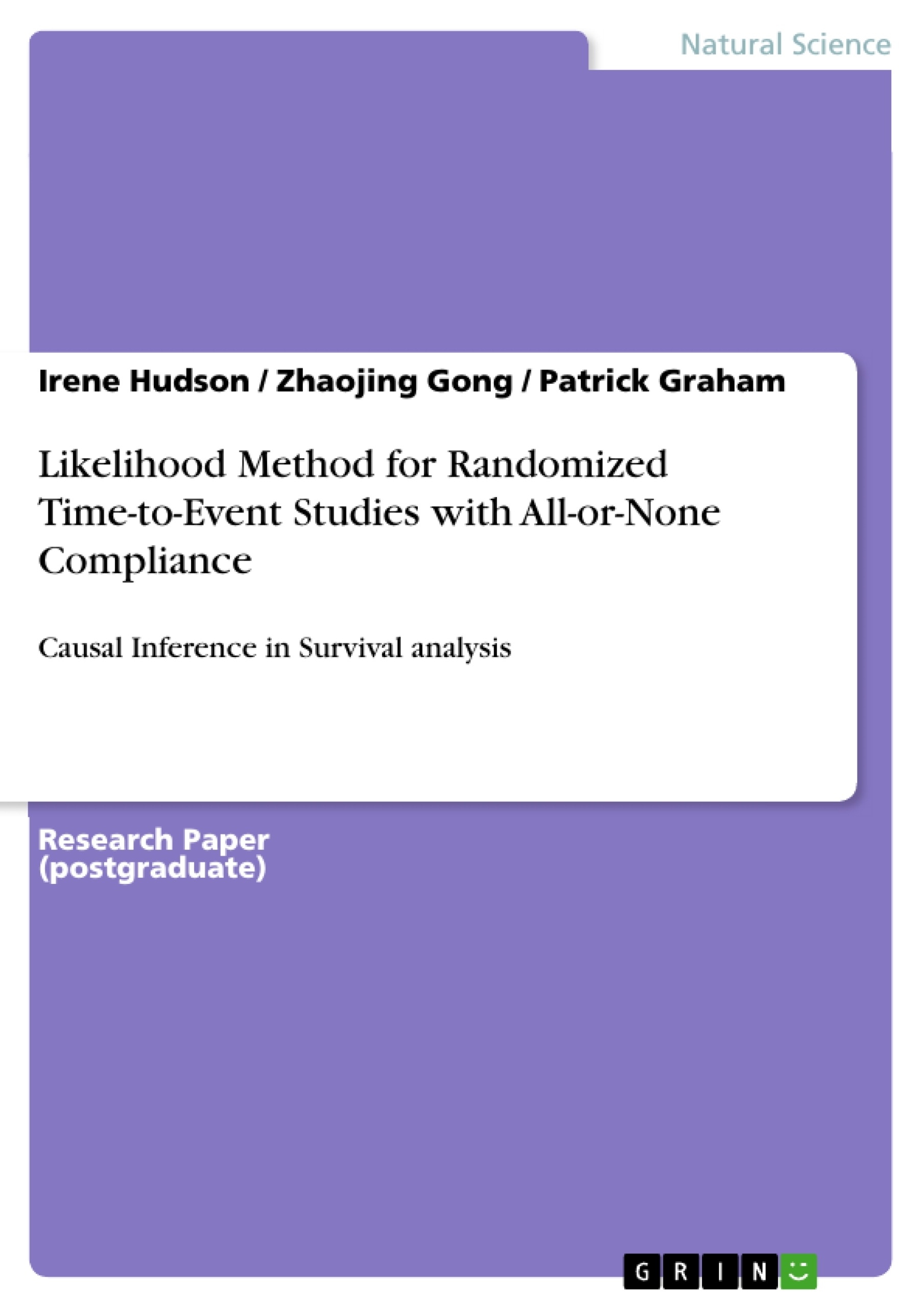 Título: Likelihood Method for Randomized Time-to-Event Studies with All-or-None Compliance