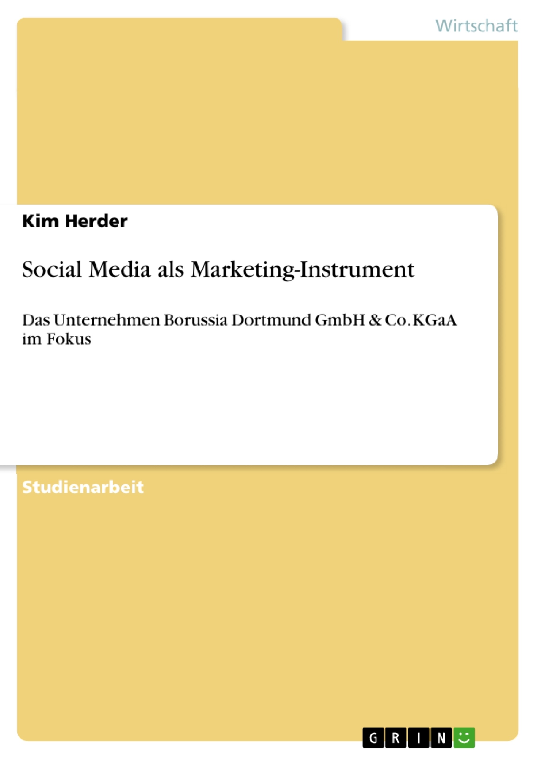 Titel: Social Media als Marketing-Instrument