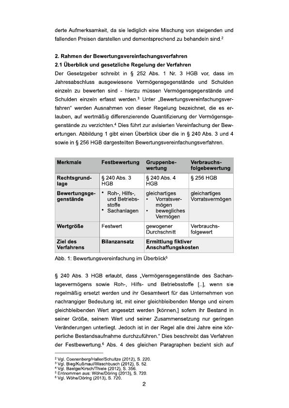 Die Bewertungsvereinfachungsverfahren. Die Vorschriften Des § 240 Abs ...