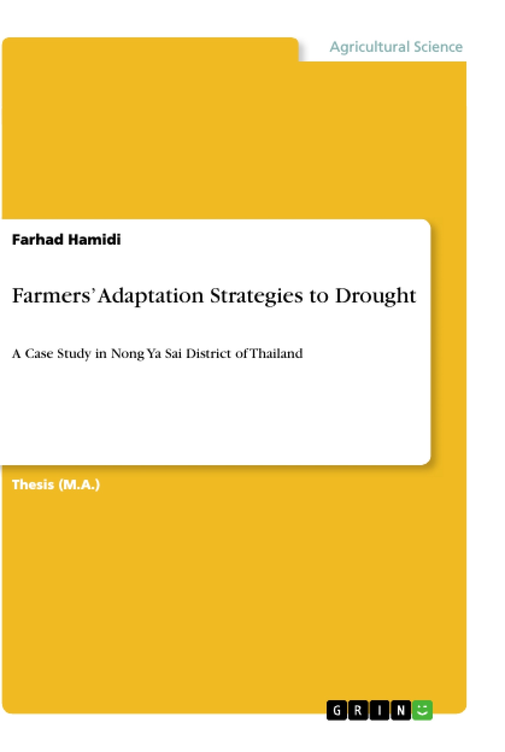 Title: Farmers’ Adaptation Strategies to Drought