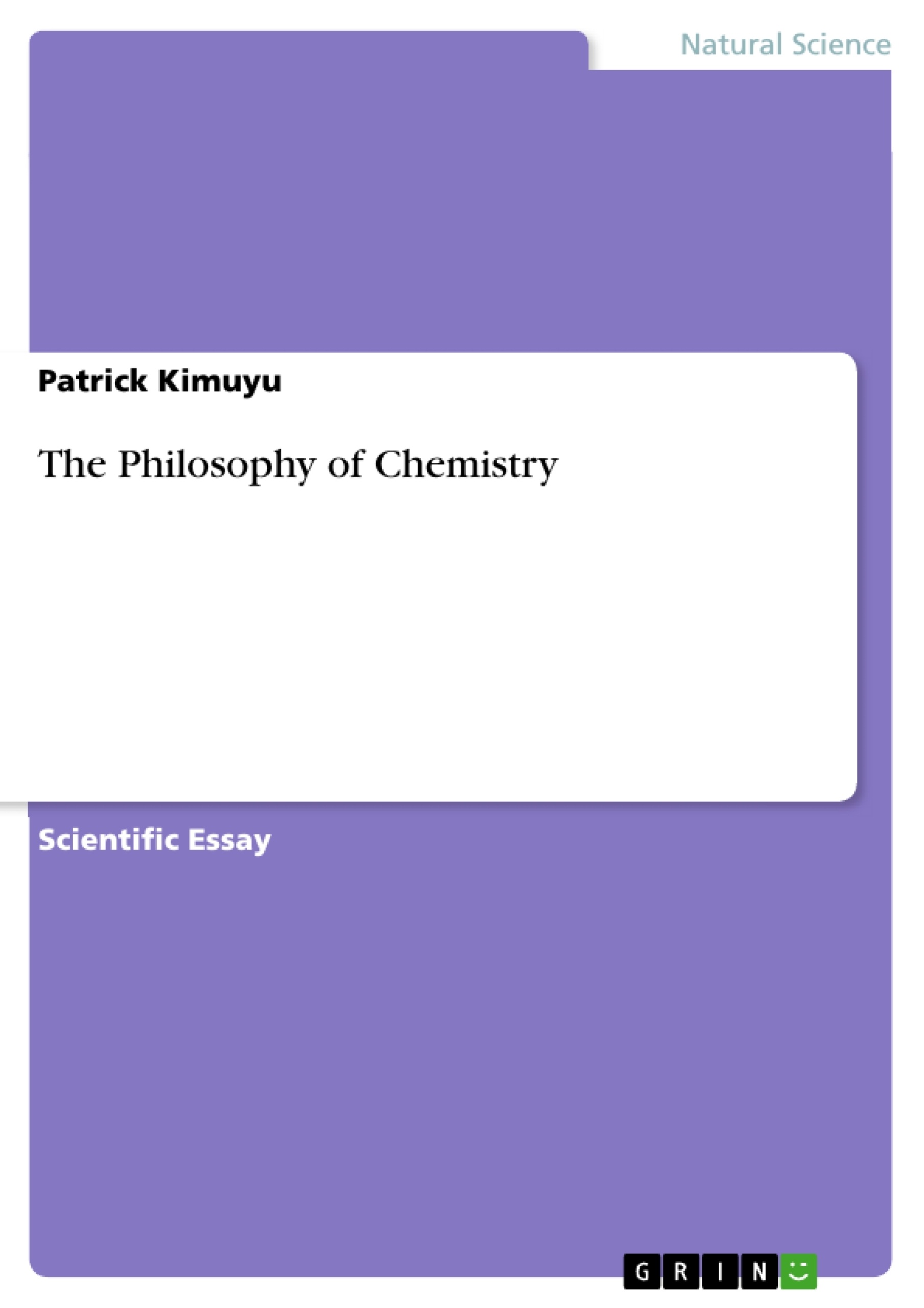 Title: The Philosophy of Chemistry