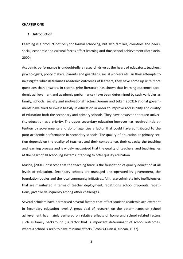 low academic performance research paper