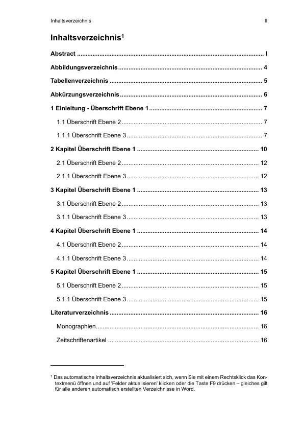 Formatvorlage / Vorlage für Ihre Masterarbeit, Hausarbeit ...