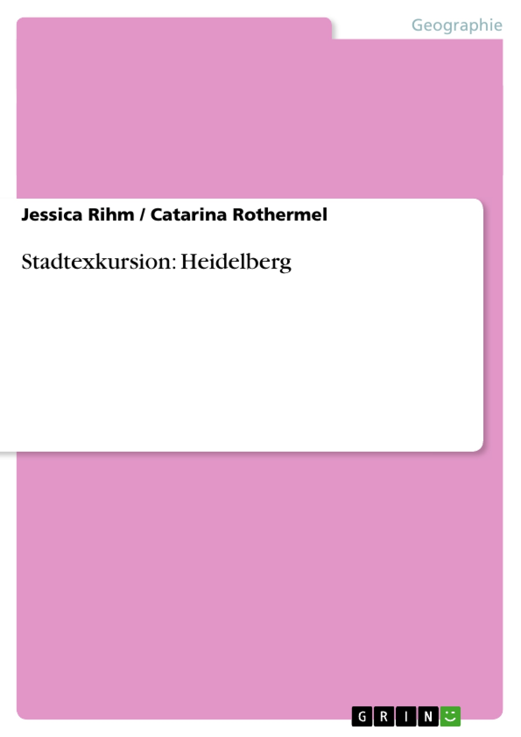 Título: Stadtexkursion: Heidelberg