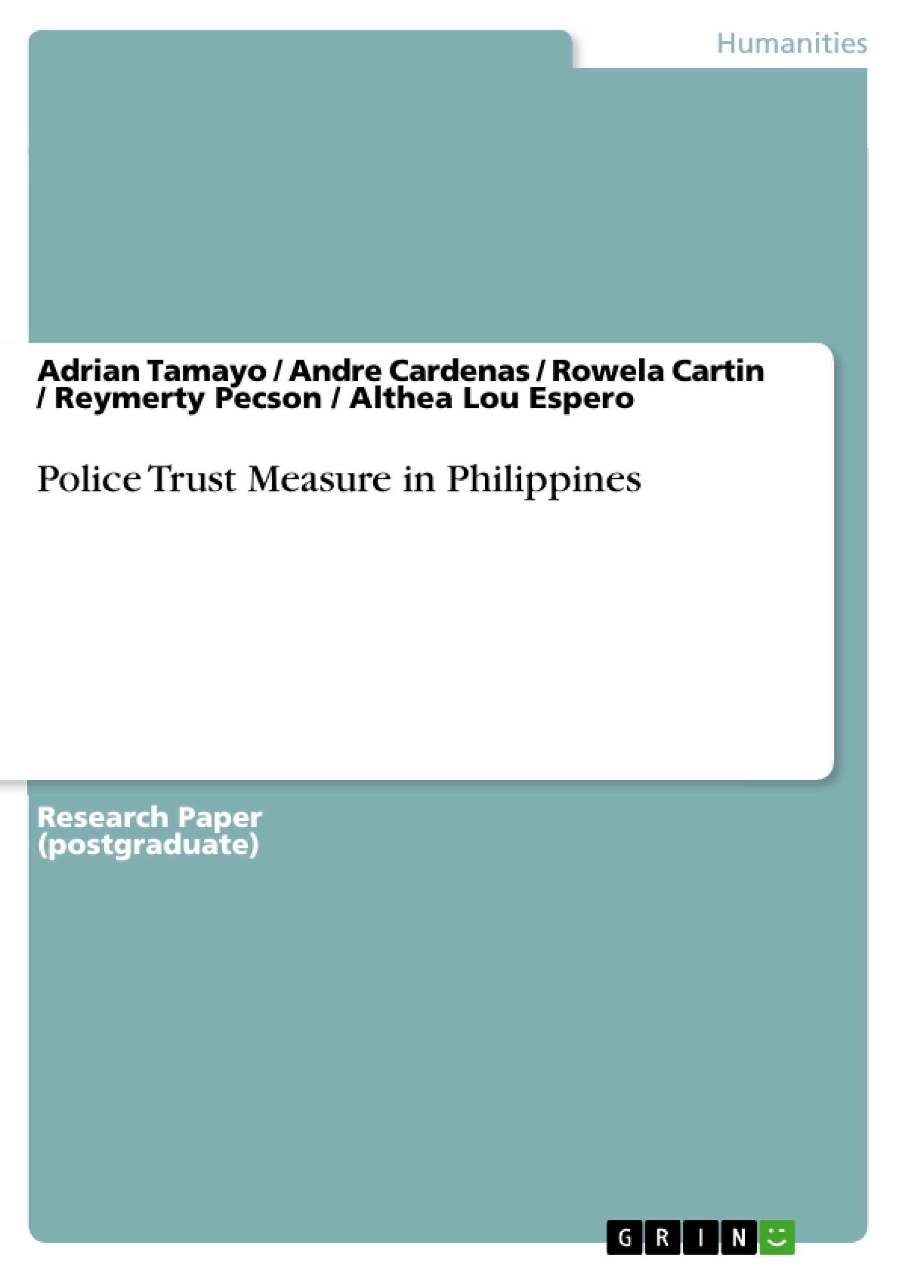 Titre: Police Trust Measure in Philippines