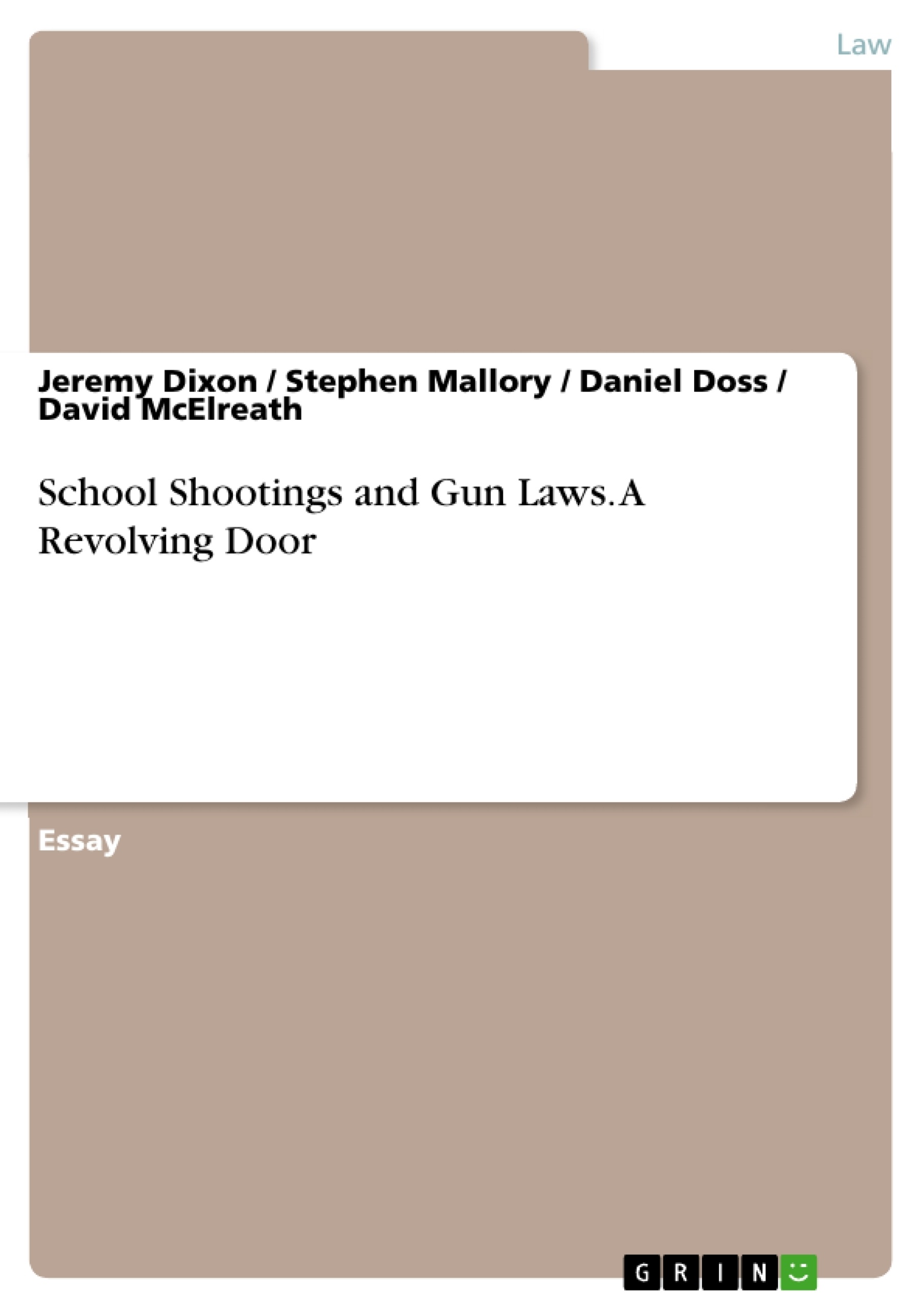 Titre: School Shootings and Gun Laws. A Revolving Door