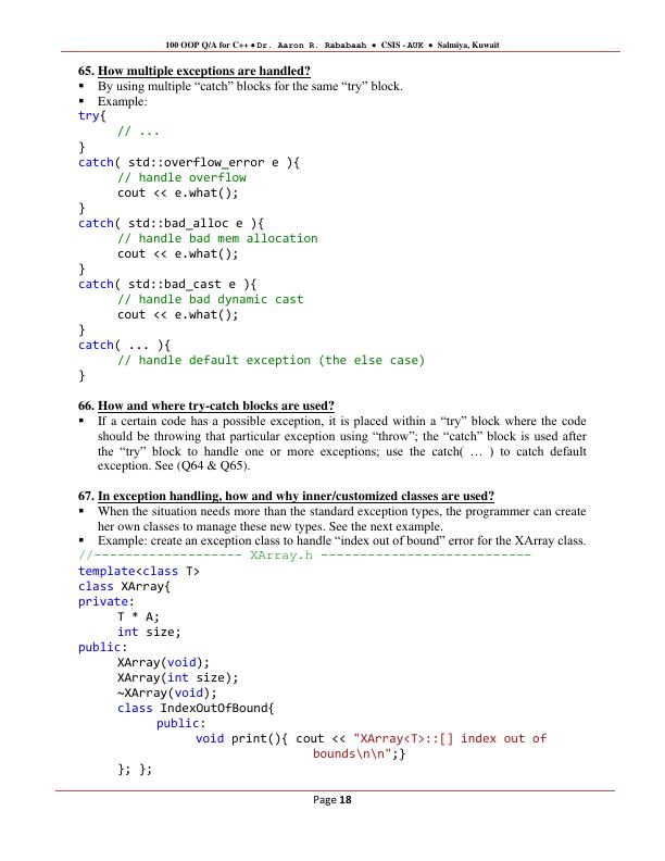 100 questions and answers for object-oriented programming (OOP) in C++ ...