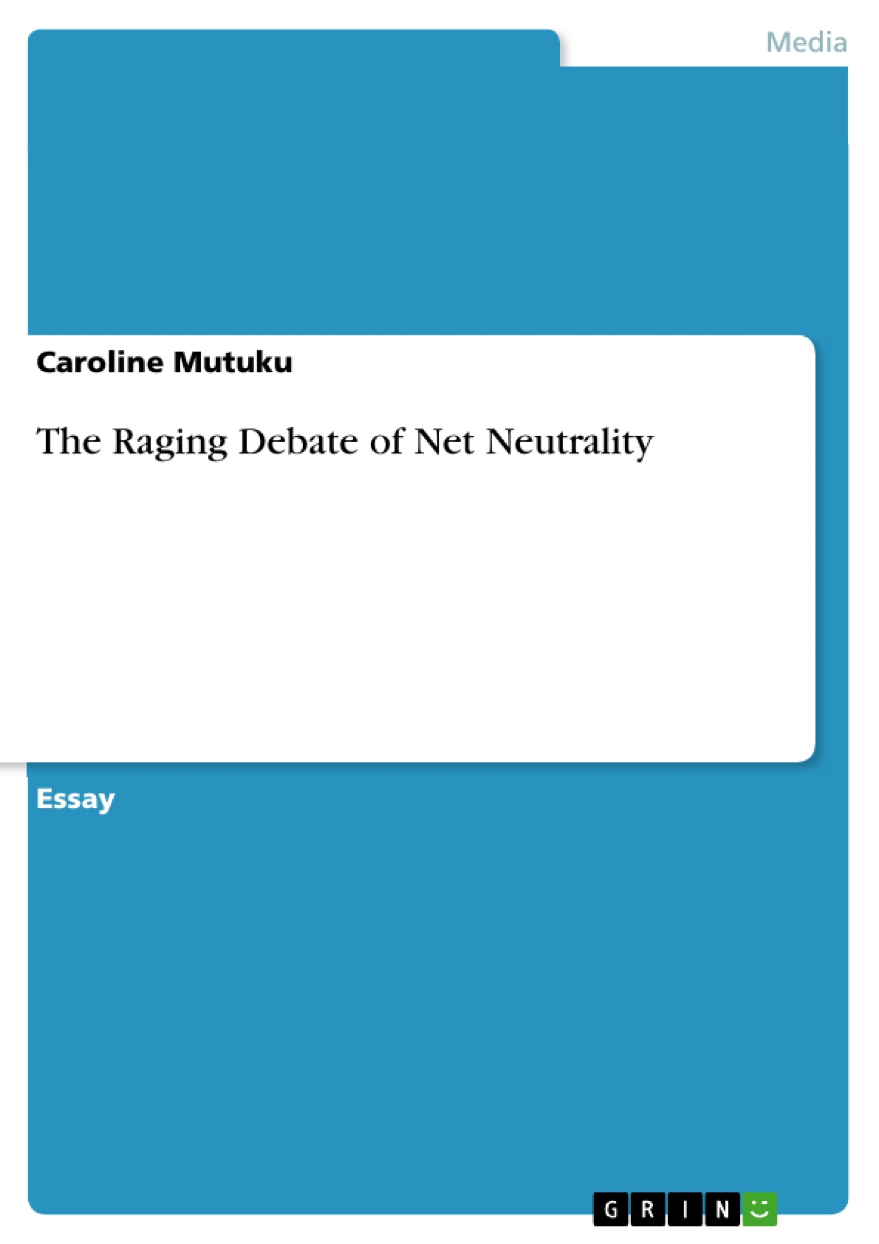 Titre: The Raging Debate of Net Neutrality
