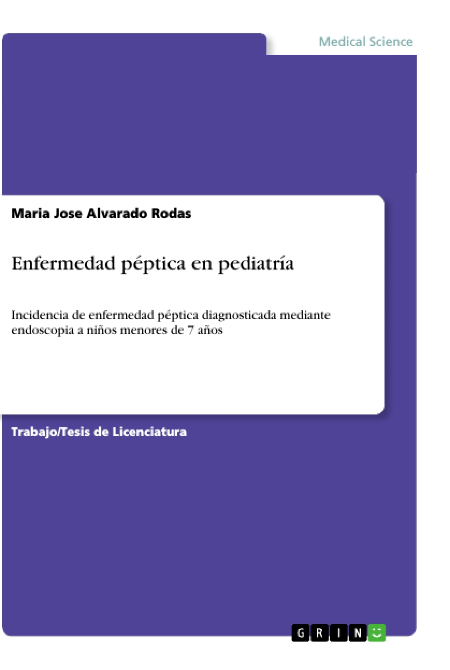 Título: Enfermedad péptica en pediatría