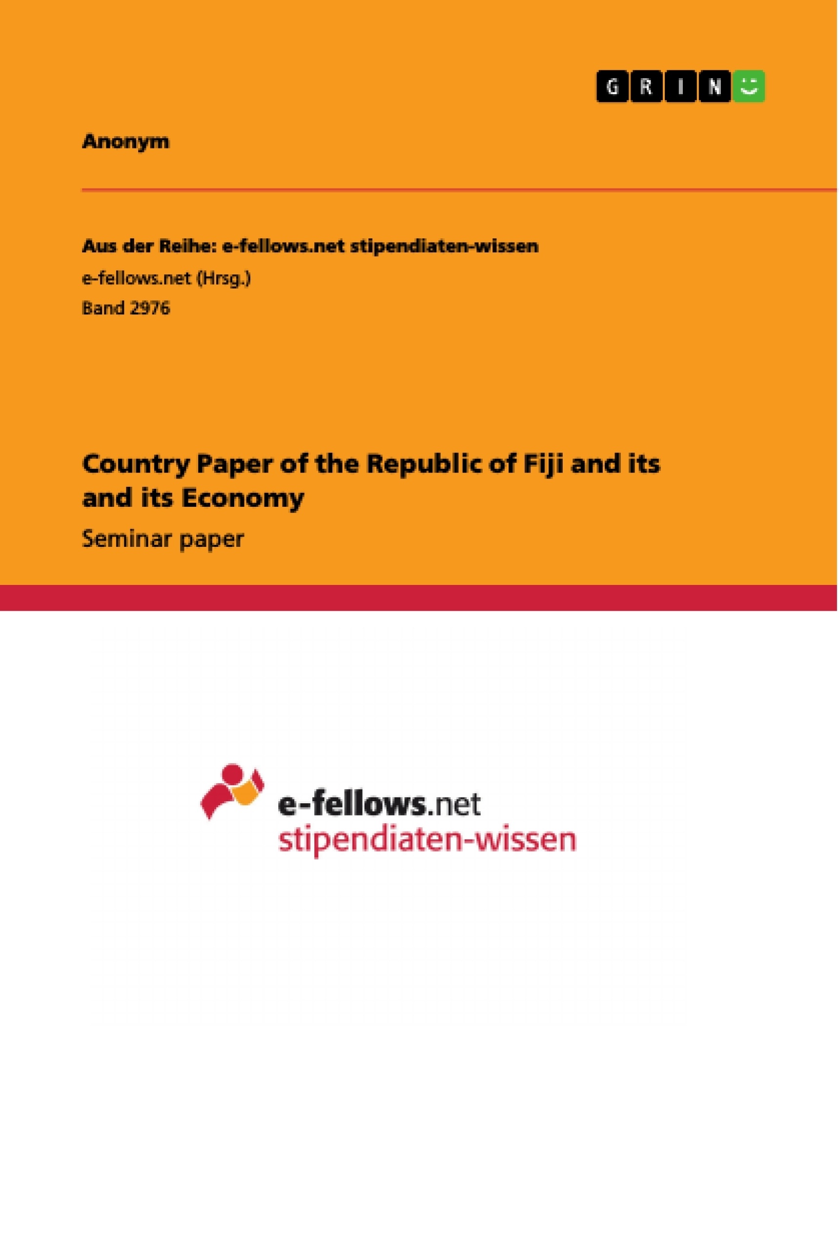 Titre: Country Paper of the Republic of Fiji and its and its Economy