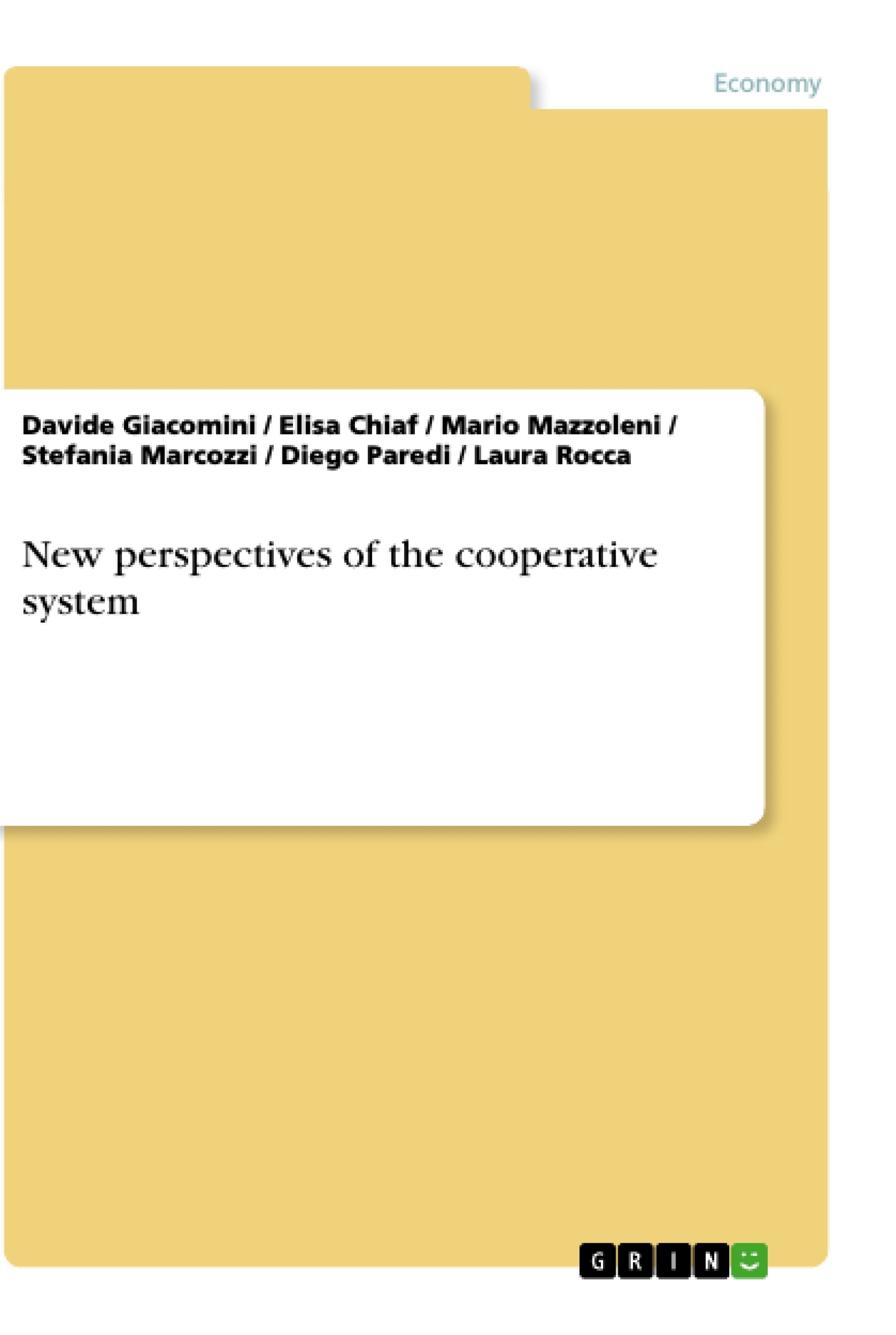 Título: New perspectives of the cooperative system