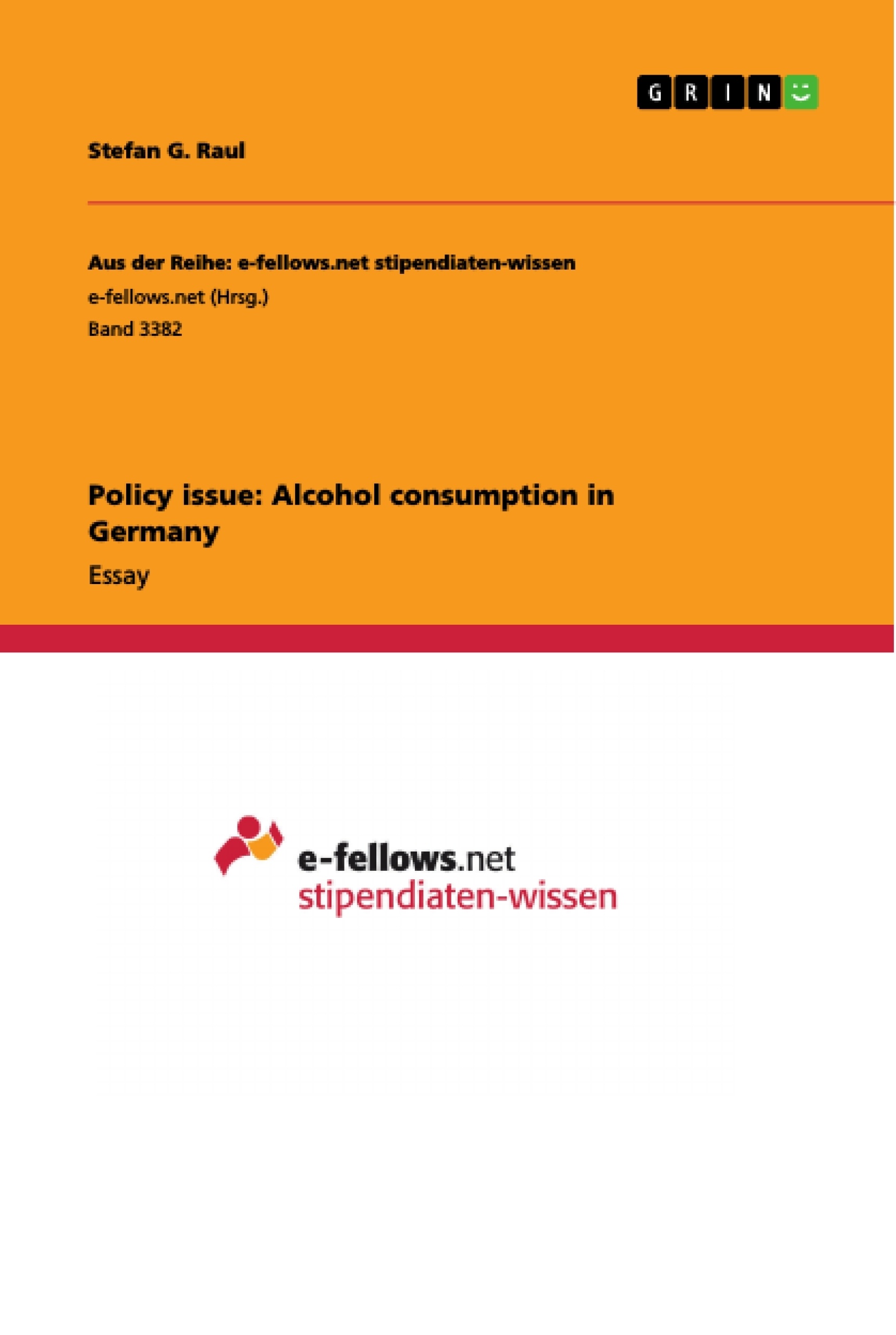 Título: Policy issue: Alcohol consumption in Germany