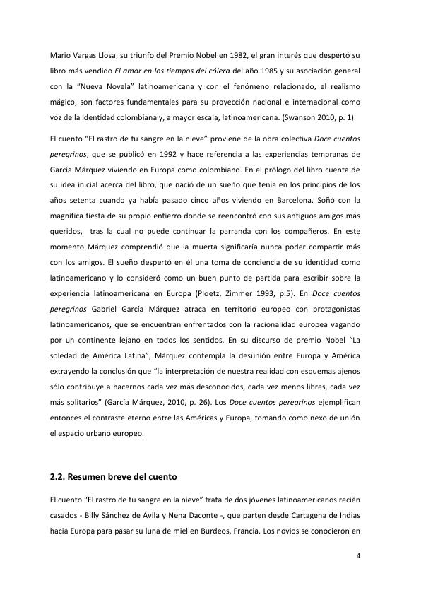 Análisis Linguoestilístico Del Cuento El Rastro De Tu Sangre En La