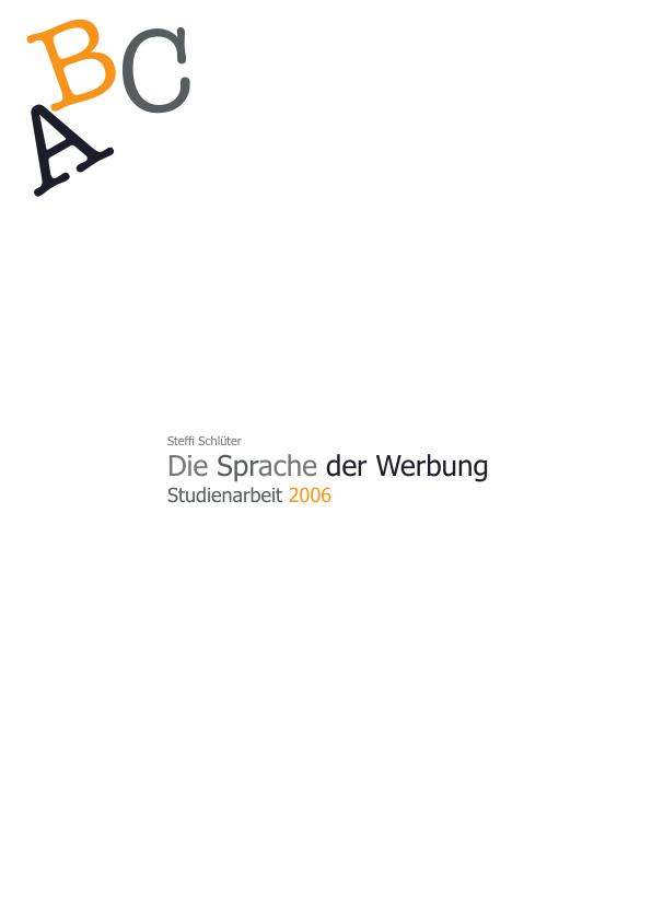 Die Rolle Der Sprache In Der Werbung Und Ihre Trends - GRIN