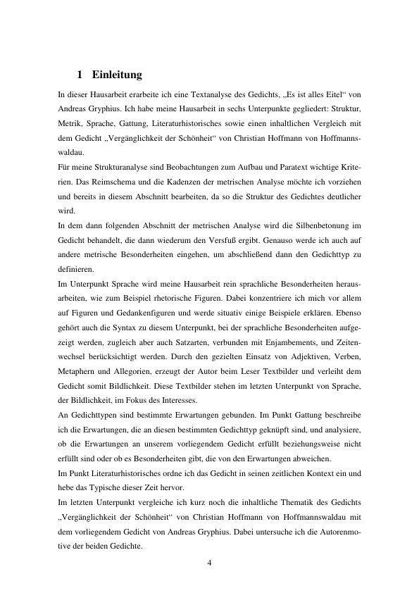 Analyse Des Gedichts Es Ist Alles Eitel Von Andreas Gryphius Grin