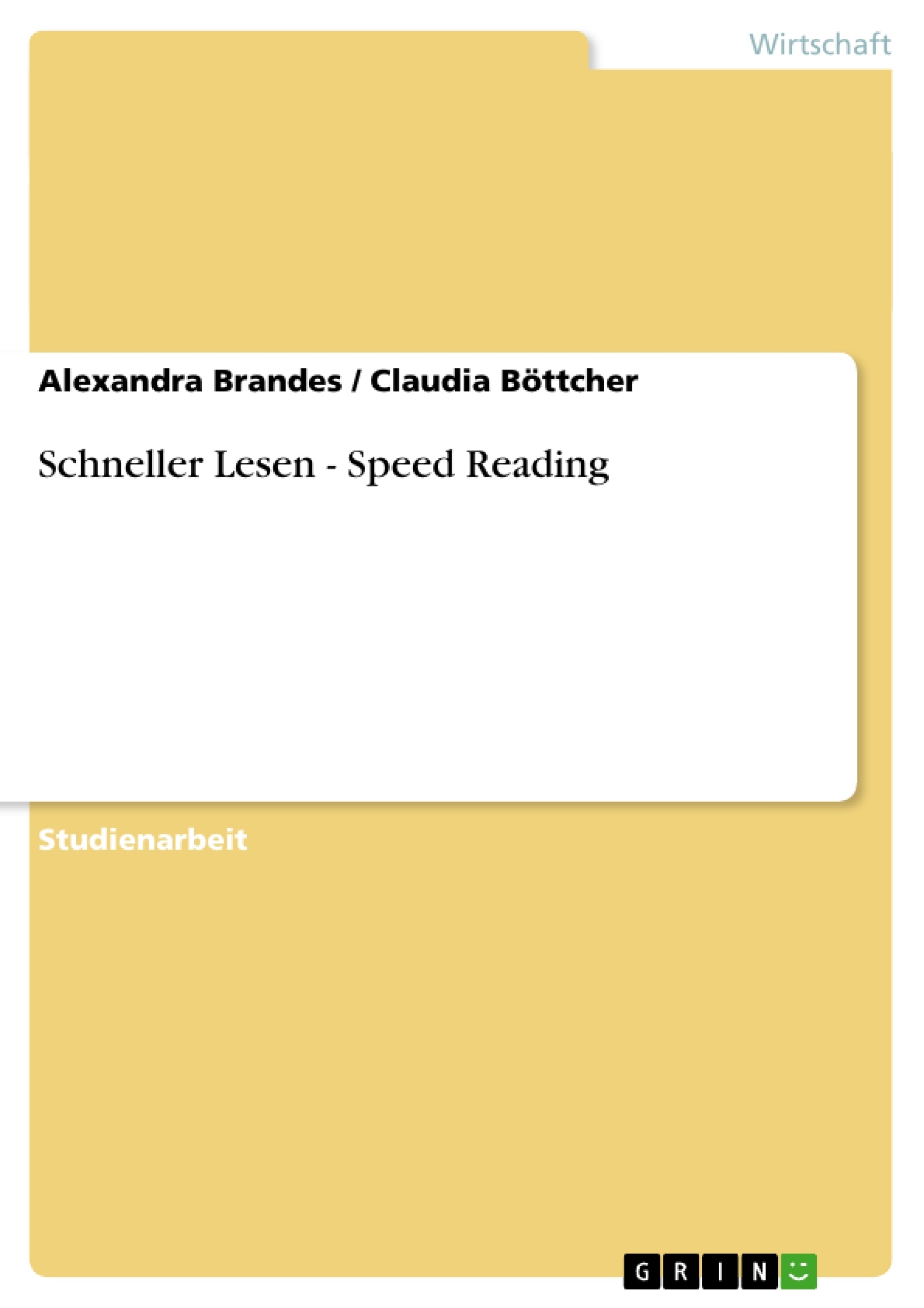 Titel: Schneller Lesen - Speed Reading