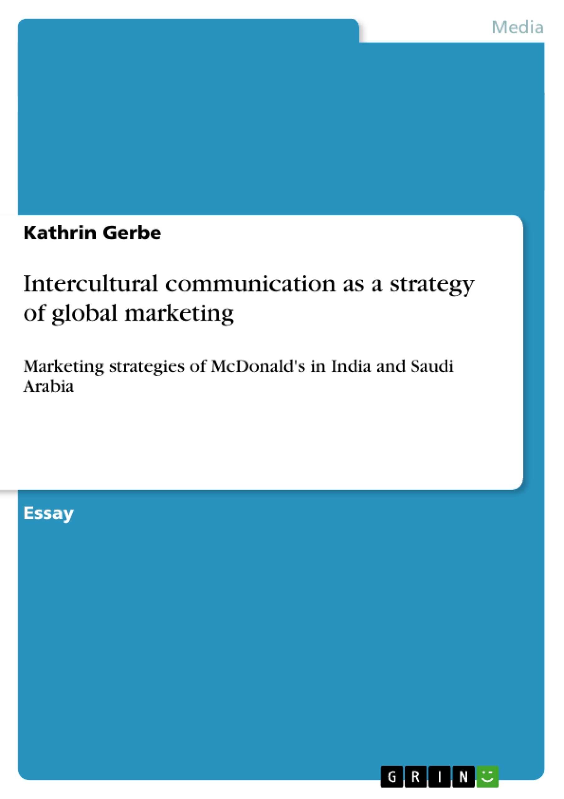 Titre: Intercultural communication as a strategy of global marketing