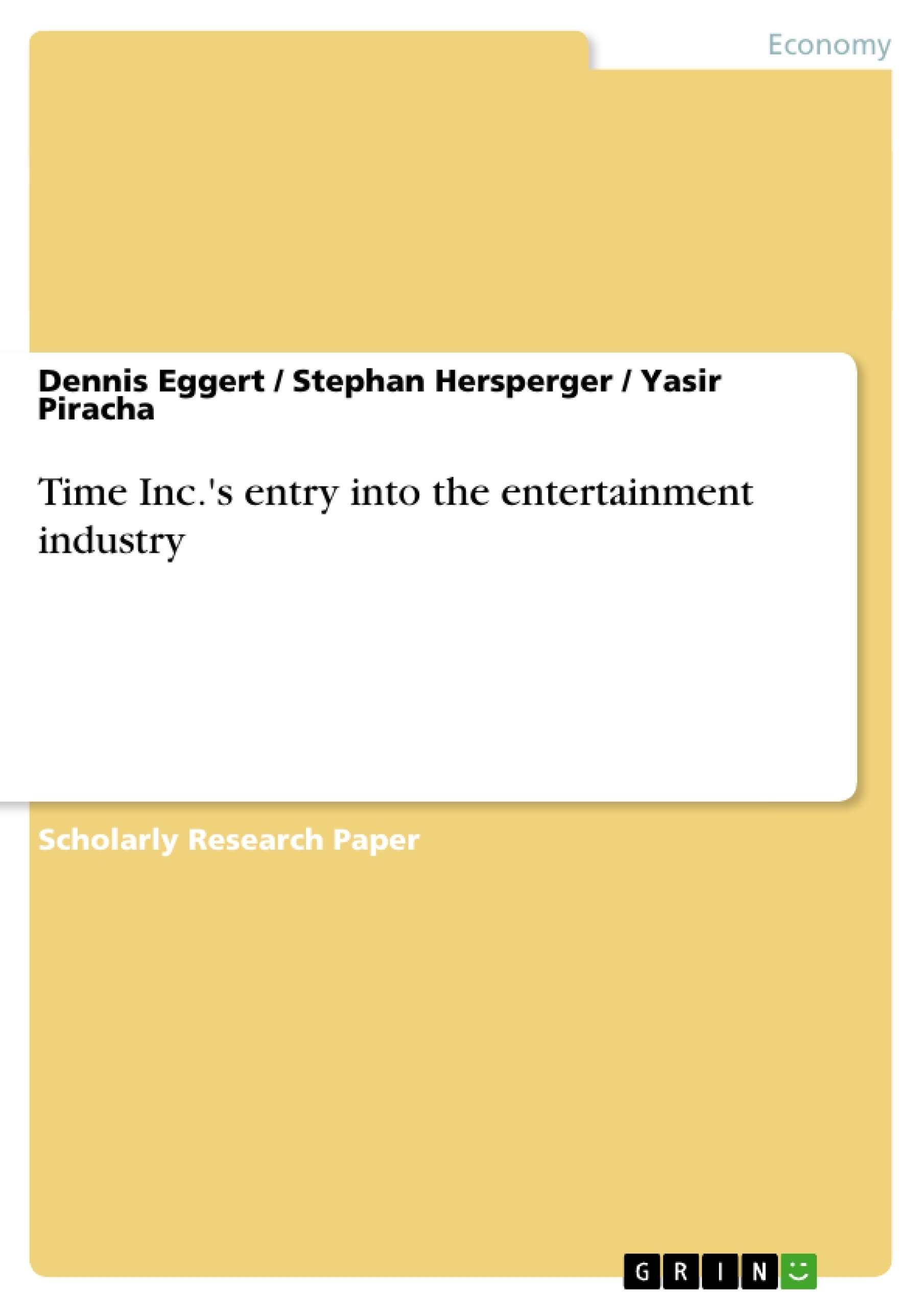 Title: Time Inc.'s entry into the entertainment industry