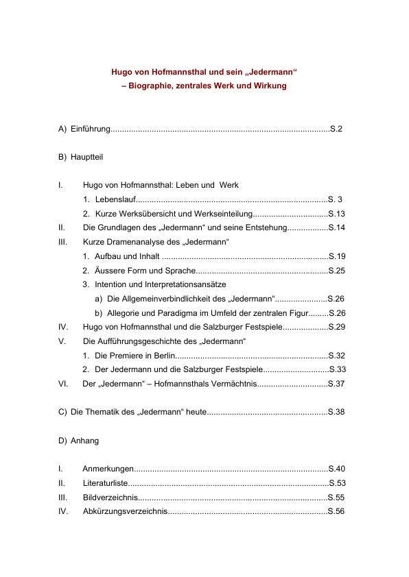 Title: Hugo von Hofmannsthal und sein "Jedermann"