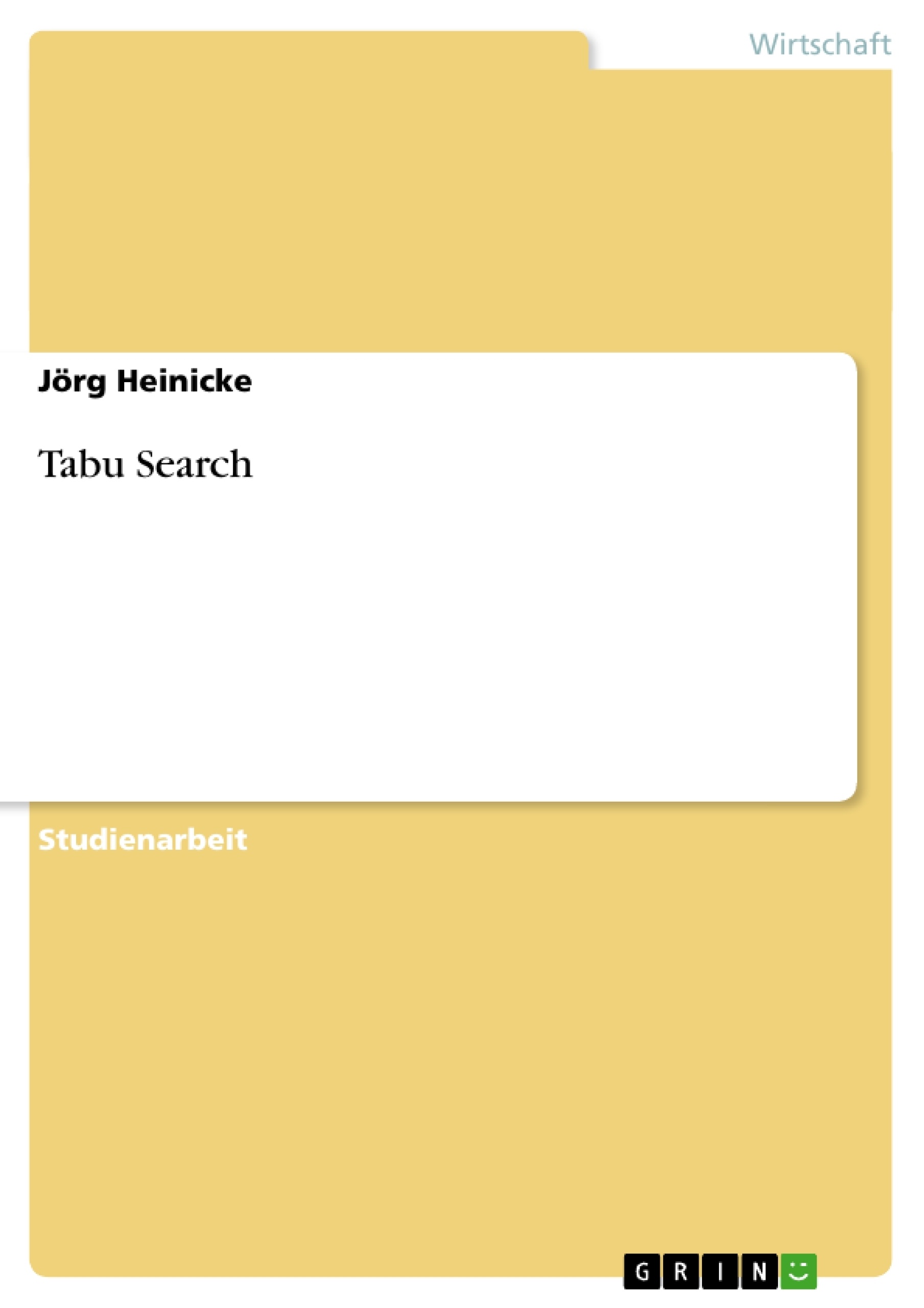Title: Tabu Search