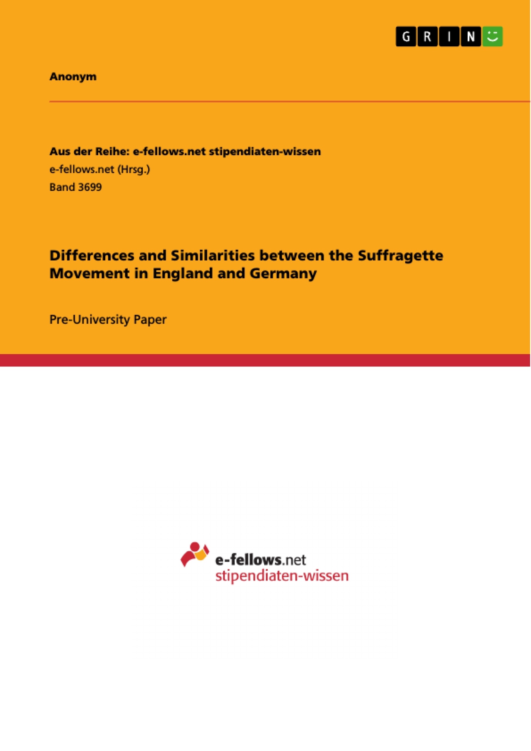 Título: Differences and Similarities between the Suffragette Movement in England and Germany