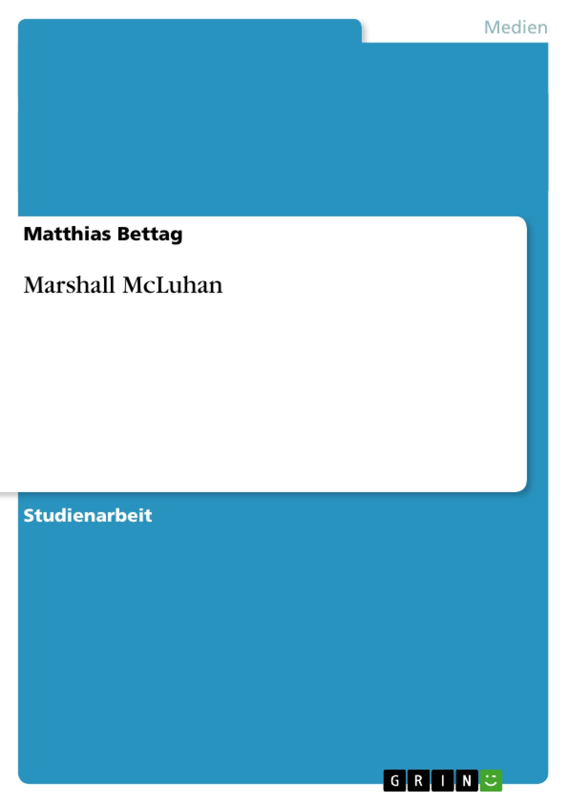 Titre: Marshall McLuhan