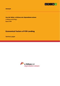 Title: Economical Factors of P2P-Lending