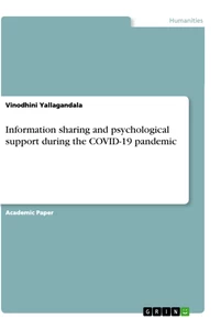 Title: Information sharing and psychological support during the COVID-19 pandemic