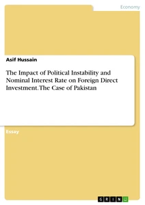 Title: The Impact of Political Instability and Nominal Interest Rate on Foreign Direct Investment. The Case of Pakistan
