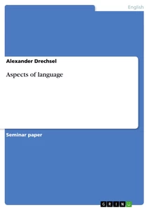 Title: Aspects of language