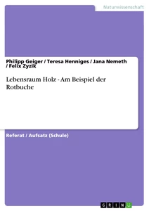 Title: Lebensraum Holz - Am Beispiel der Rotbuche