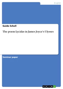 Titel: The poem Lycidas in James Joyce's  Ulysses