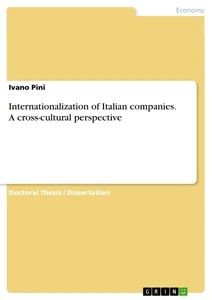 Title: Internationalization of Italian companies. A cross-cultural perspective