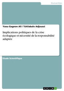 Título: Implications politiques de la crise écologique et nécessité de la responsabilité adaptée