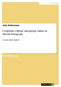 Title: Corporate culture and group values at Dicom Group plc