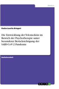Titel: Die Entwicklung der Telemedizin im Bereich der Psychotherapie unter besonderer Berücksichtigung der SARS-CoV-2 Pandemie