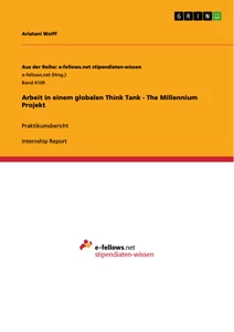 Title: Arbeit in einem globalen Think Tank - The Millennium Projekt